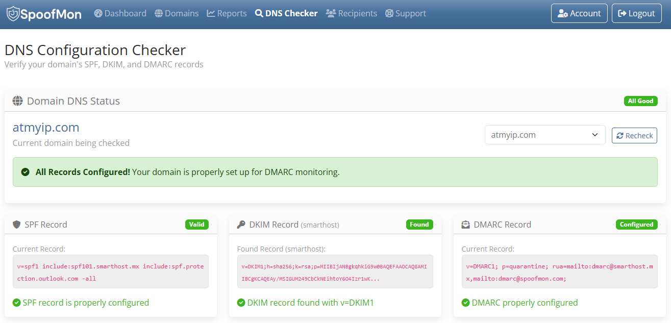 DNS Configuration Checker